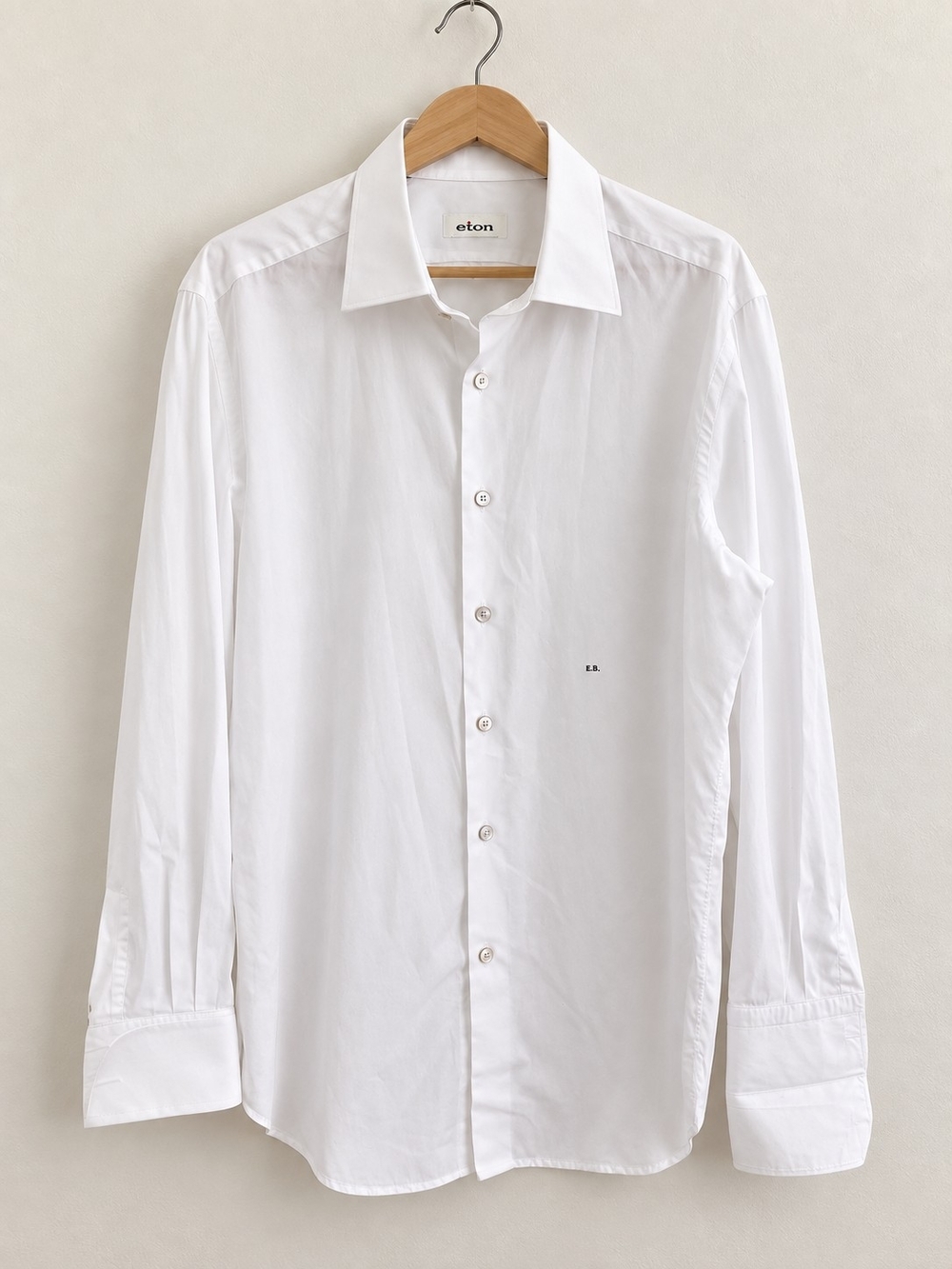 Kiton White Dress Shirt Men’s 17.5/44 Made in Italy
